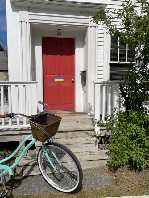 side door with bike